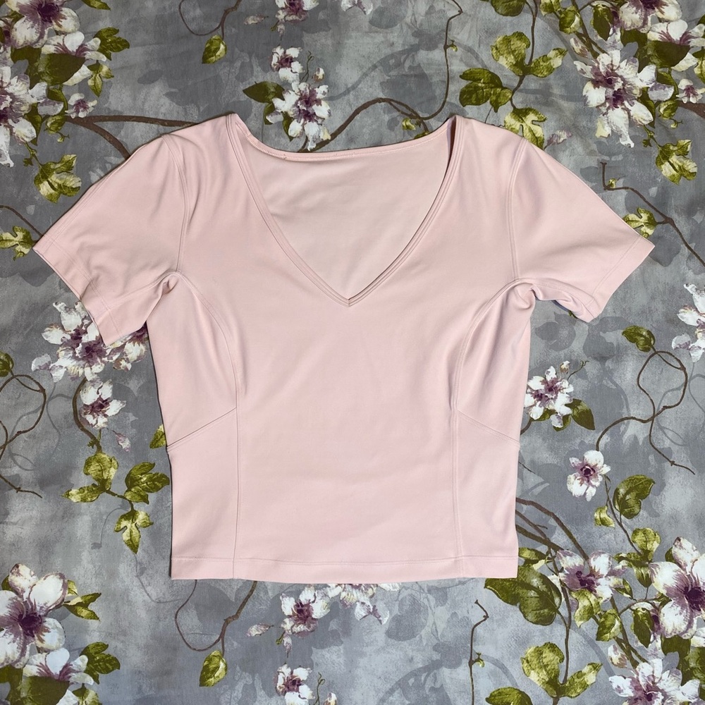 lululemon cropped slim yoga shirt sleeve *nulu